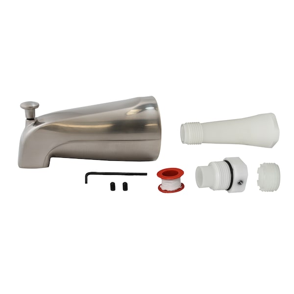 Keeney Tub Spout with Front Diverter, Brushed Nickel PP825-35BN